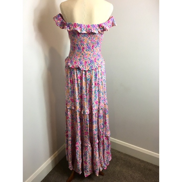 Floral pink dress - size L - Picture 3 of 3
